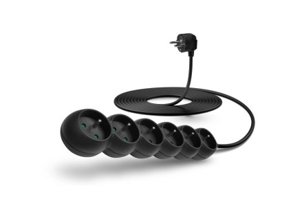 CONNECT IT 6 Rex, Predlžovačka, 6x FR, 5m, č CES-1320-BK