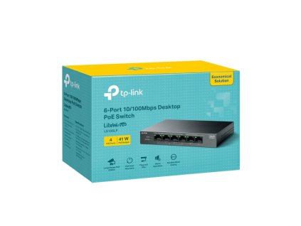 TP-Link LS106LP, Switch 6-Port/100Mbps/Desk/PoE+ LS106LP
