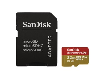 SanDisk Extreme PLUS SDHC 32GB 100MB/s V30 + ada SDSQXBG-032G-GN6MA