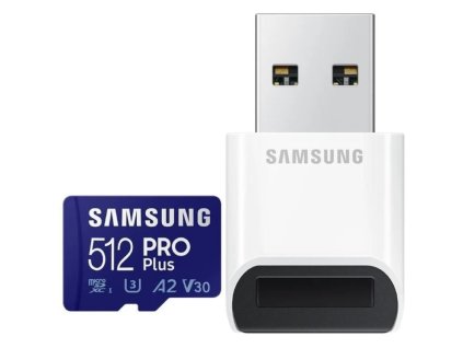 SAMSUNG Micro SDXC PRO+ 512GB (2023)+USB MB-MD512SB/WW