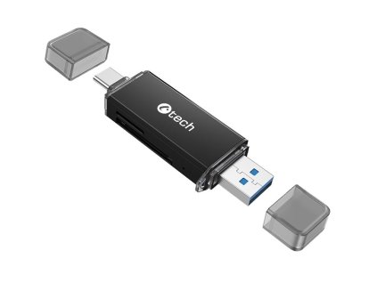 Čítačka kariet C-tech UCR-02-AL, USB 3.0 TYPE A/ TYPE C, SD/micro SD UCR-02-AL