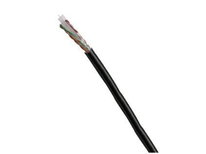 DATACOM UTP drôt CAT6 PE 100m čierny OUTDOOR 1359