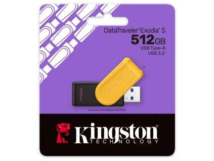 KINGSTON DataTraveler EXODIA S, 512GB, čie/žlt DTXS/512GB