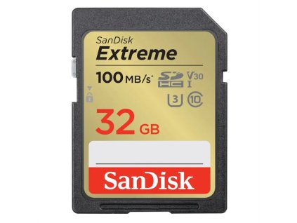 SanDisk Extreme SDHC 32GB 100MB/s Class10, U3, V30 SDSDXVT-032G-GNCIN