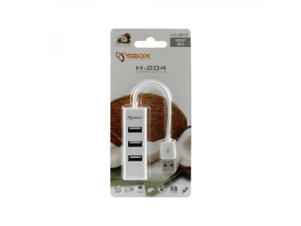 SBOX H-204W white USB 2.0 port 4x H-204W
