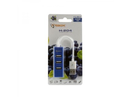 SBOX H-204BL blue USB 2.0 port 4x H-204BL