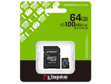 KINGSTON CANVAS Select Plus, Micro SDXC 64GB+A SDCS3/64GB