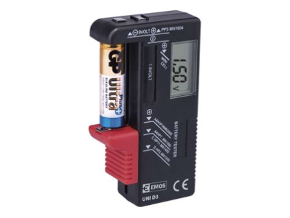 EMOS Univerzálny tester batérií AA, AAA, C, D, 9V 2203003000