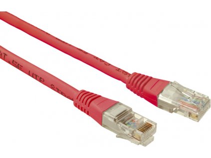 SOLARIX patch kabel CAT5E UTP PVC 3m červené 28360309