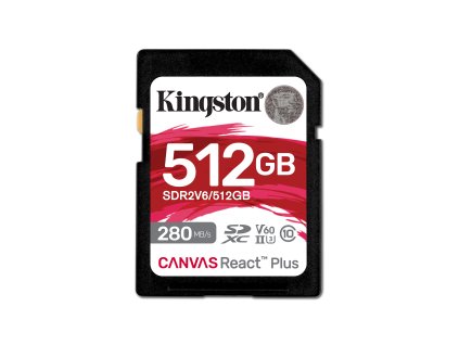 Kingston Canvas React Plus/SDHC/512 GB/UHS-II U3 / Class 10 SDR2V6/512GB