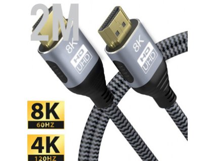 GEMBIRD Kábel HDMI 2.1 M/M 2m, 8K Ultra High Plus CCB-HDMI8K-2M