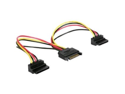 GEMBIRD SATA napájací na 2x SATA 90 ° rozdvojka CC-SATAM2F-02