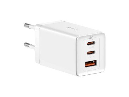 Baseus CCGP120202 GaN5 Pro Quick Nabíjačka USB + 2x USB-C 65W White 6932172617516