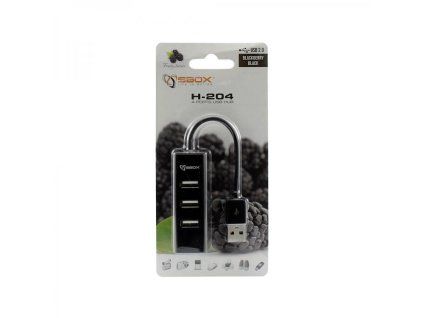 SBOX H204 black USB 2.0 port 4x H-204