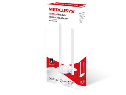 MERCUSYS 300Mbps High Gain Wireless USB Adapter MW300UH
