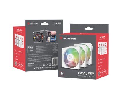 package Oxal 120 ARGB 3 pack white s