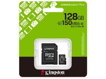 KINGSTON CANVAS Select Plus, Micro SDXC 128GB+A SDCS3/128GB