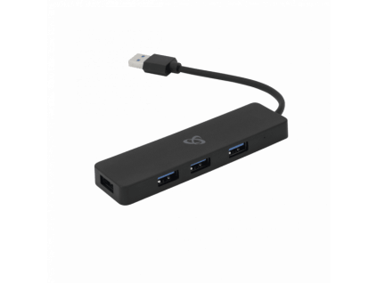 SBOX H-504, 4x USB 3.0 HUB, čierny H-504