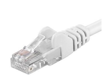 PremiumCord Patch kabel UTP RJ45-RJ45 CAT6 2m bílá sp6utp020W