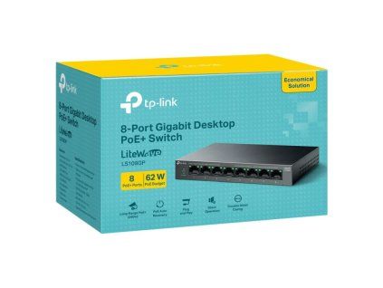 TP-Link LS108GP, Switch 8-Port/1000Mbps/Des/PoE+ LS108GP