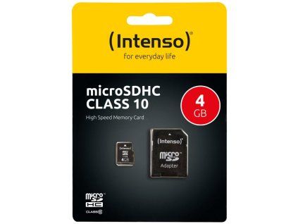 INTENSO Micro SDHC karta 4GB Class10 3413450