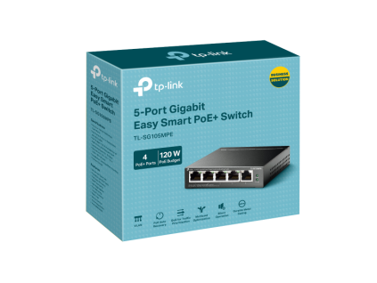 TP-Link TL-SG105MPE SMART Switch 5-Port/1Gbps/PoE+ TL-SG105MPE