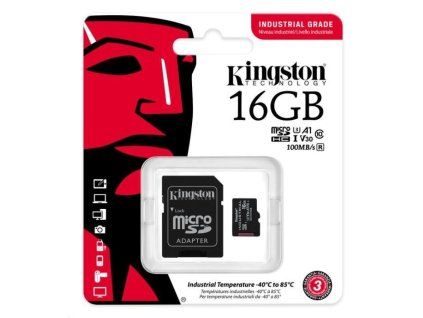 KINGSTON Micro SDHC INDUSTRIAL 16GB C10 A1+ada SDCIT2/16GB