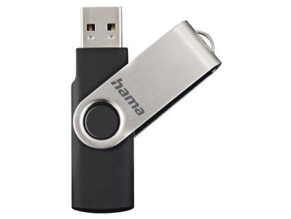 HAMA Rotate, USB Kľúč, 8GB, strieborný/čierny 90891