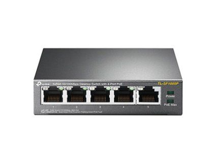 TP-Link Switch 5-Port/100Mbps/Desk/PoE TL-SF1005P