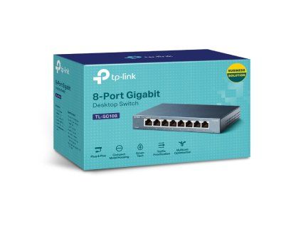 TP-Link Switch 8-Port/1000Mbps/Desk TL-SG108