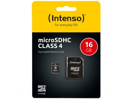 INTENSO Micro SDHC karta 16GB Class4 3403470