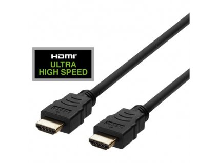 DELTACO Kábel HDMI 2.1 M/M 1m, 8K Ultra High, čier HU-10-R