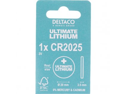 DELTACO Ultimate, Batéria LITHIUM CR2025, 1ks ULT-CR2025-1P