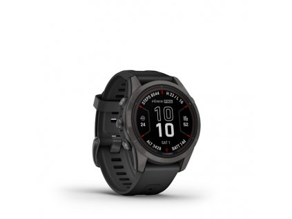 GARMIN Fénix 7S Pro, Sapphire, Solar, Black Band 010-02776-11