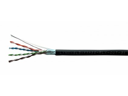 FTP venkovní kabel LYNX REELEX AIR, Cat5E, drát, PE, Fca, černý, 305m LYNX-SLD-FTP5E-RLX-OUT-BK