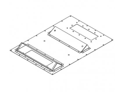 Triton Redukce pro montáž klimatizace X1, X2 600x800 na šířku rozv. II. RAL7035, šedá RAC-RV-X68-Z6