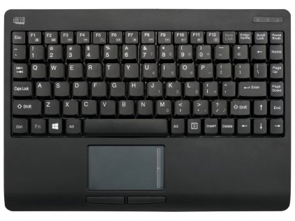 Adesso WKB-4110UB/ bezdrátová klávesnice 2,4GHz/ mini/ touchpad/ USB/ černá/ US layout WKB-4110UB