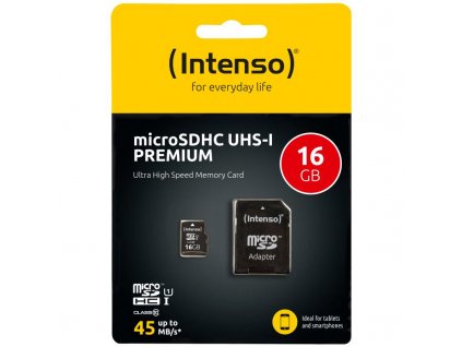 INTENSO Micro SDHC karta 16GB Class10, UHS-1 3423470