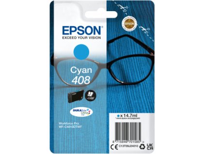 EPSON Singlepack Cyan 408 DURABrite Ultra Ink C13T09J24010
