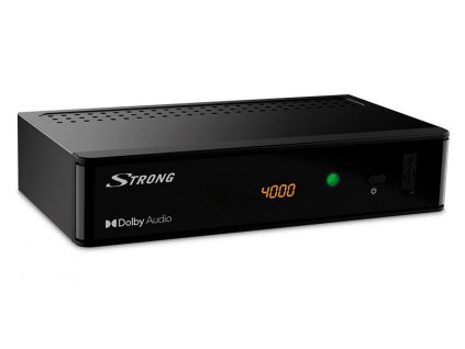 STRONG DVB-T/T2 set-top-box SRT 8215/ s displejem/ Full HD/ H.265/HEVC/ PVR/ EPG/ USB/ HDMI/ LAN/ SCART/ černý SRT8215