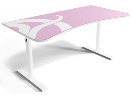 AROZZI herní stůl ARENA Gaming Desk White Pink ARENA-WHITE-PINK