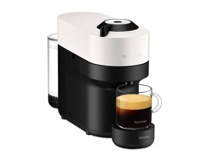Krups Nespresso XN920110 Vertuo Pop kapslový kávovar, 1500 W, Wi-Fi. Bluetooth, 4 velikosti kávy, bílý XN920110