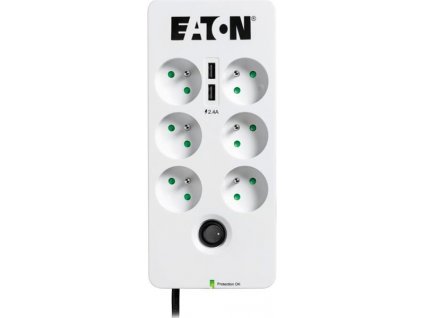 EATON Prepäťová ochrana - Protection Box 6 x FR, 2x USB port1,5m PB6UF