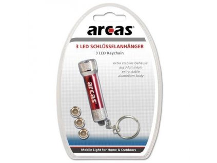 ARCAS 3 LED, Kľúčenka s baterkou, čierna 30700002