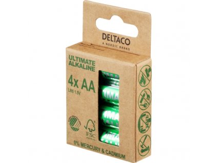 DELTACO ULTIMATE, Batérie alkalické AA, LR06 4ks ULT-LR6-4P