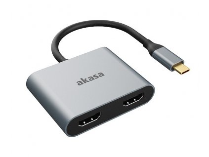 AKASA - adaptér Type-C na dual HDMI MST AK-CBCA26-18BK