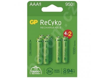 GP ReCyko 1000 (AAA), Batérie 6ks 1032126100