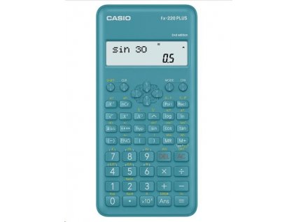CASIO kalkulačka FX 220 PLUS 2E, modrá, školní, desetimístná FX 220 PLUS 2E