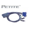 ATEN KVM prepínač 2-portový VGA KVMP USB2.0, mini, audio, 1,8 m káble CS-62U