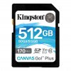 Kingston Canvas Go Plus/SDXC/512GB/170MBps/UHS-I U3/Class 10 SDG3/512GB
